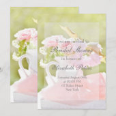 Fresh Spring Blume Bouquet Wedding Einladung (Vorne/Hinten)