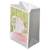 Fresh Spring Blume Bouquet Wedding Mittlere Geschenktüte (Rückseite Schrägansicht)