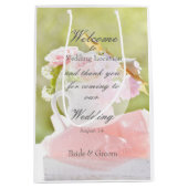 Fresh Spring Blume Bouquet Wedding Mittlere Geschenktüte (Vorderseite)