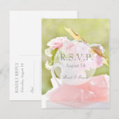Fresh Spring Blume Bouquet Wedding RSVP Einladungspostkarte (Vorne/Hinten)