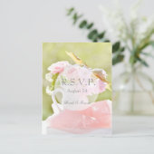 Fresh Spring Blume Bouquet Wedding RSVP Einladungspostkarte (Stehend Vorderseite)