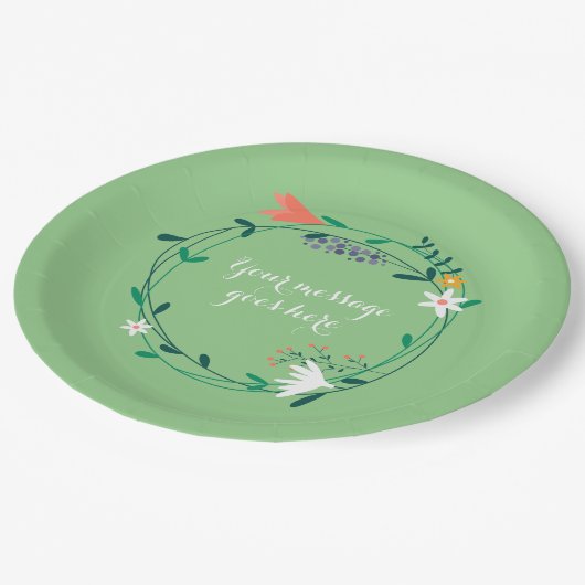 Fresh Spring Floral Garden Pappteller (Schrägansicht)