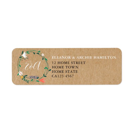 Fresh Spring Floral Garland Address Label (Vorne)
