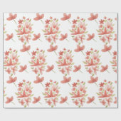 Fresh Spring Garden Wasserfarbe Handgemalt Geschenkpapier (Flach)