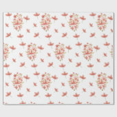 Fresh Spring Garden Wasserfarbe Handgemalt Geschenkpapier (Flach)