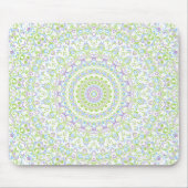 Fresh Spring Mandala in Green, Blue, and Lavender Mousepad (Vorne)