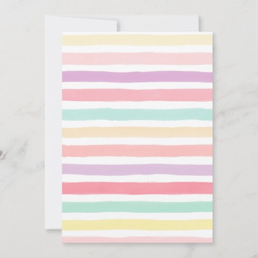 Fresh Spring Second Birthday Party Einladung Girl (Rückseite)