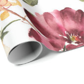 Fresh Spring Summer Floral Wedding Paper Geschenkpapier (Rolleneckpunkt)