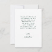 Fresh Spring Yellow Floral Brautparty Danke (Rückseite)