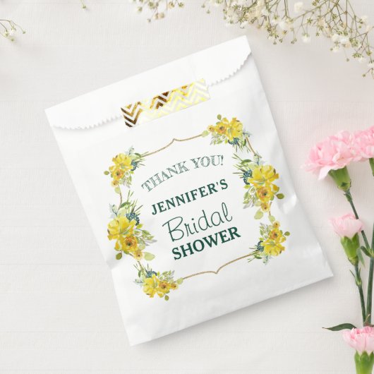 Fresh Spring Yellow Floral Brautparty Danke Geschenktütchen (Versiegelt)