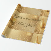 Fresh Start New Chapter Midnight Gold Champagne Geschenkpapier (Ungerollt)