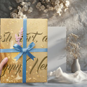Fresh Start New Chapter Midnight Gold Champagne Geschenkpapier