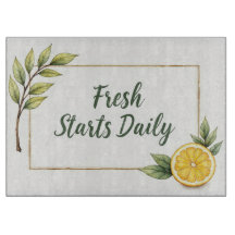 Fresh startet tägliche Lemon Glass Cutting Board