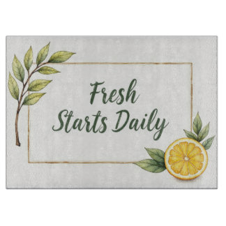 Fresh startet tägliche Lemon Glass Cutting Board Schneidebrett
