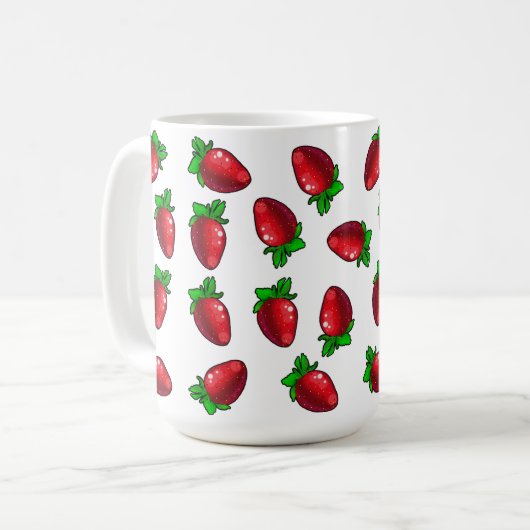 Fresh Strawberries Kaffeetasse (Vorderseite Links)