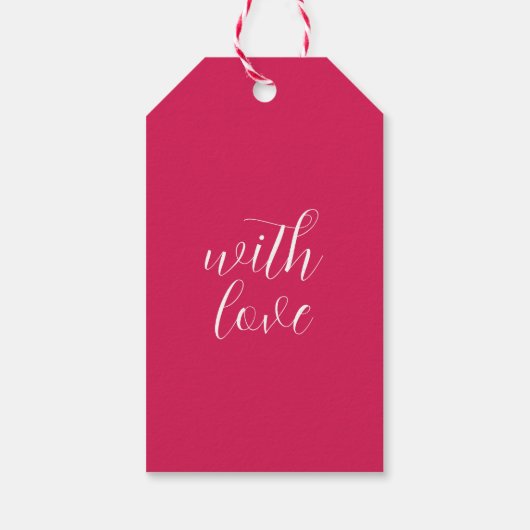 Fresh Strawberry and Lemon Pattern Geschenkanhänger (Rückseite)