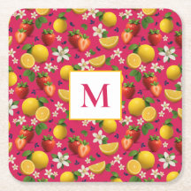 Fresh Strawberry and Lemon Pattern