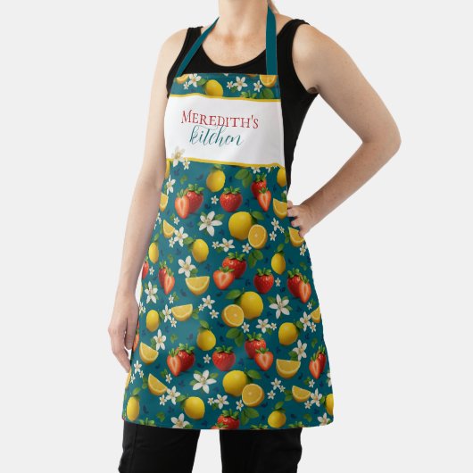 Fresh Strawberry and Lemon Pattern Schürze (InSitu)