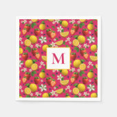 Fresh Strawberry and Lemon Pattern Serviette (Vorderseite)