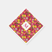 Fresh Strawberry and Lemon Pattern Serviette (Ecke)