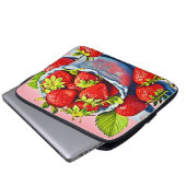 Fresh Strawberry Bowl Laptopschutzhülle (Vorne Knopf)