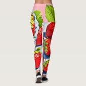Fresh Strawberry Bowl Leggings (Rückseite)