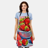 Fresh Strawberry Bowl Schürze (Getragen)