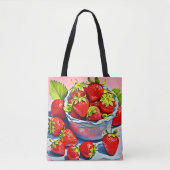 Fresh Strawberry Bowl Tasche (Vorderseite)