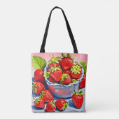 Fresh Strawberry Bowl Tasche (Rückseite)