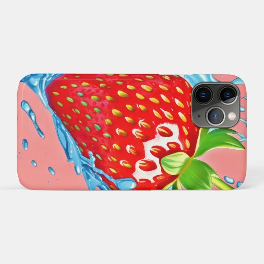 Fresh Strawberry Burst Case-Mate iPhone Hülle (Rückseite (Horizontal))