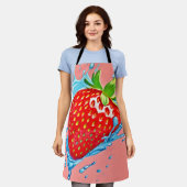 Fresh Strawberry Burst Schürze (Getragen)