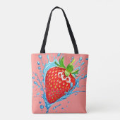 Fresh Strawberry Burst Tasche (Rückseite)
