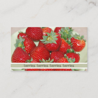 Fresh Strawberry Foto Business Card Visitenkarte