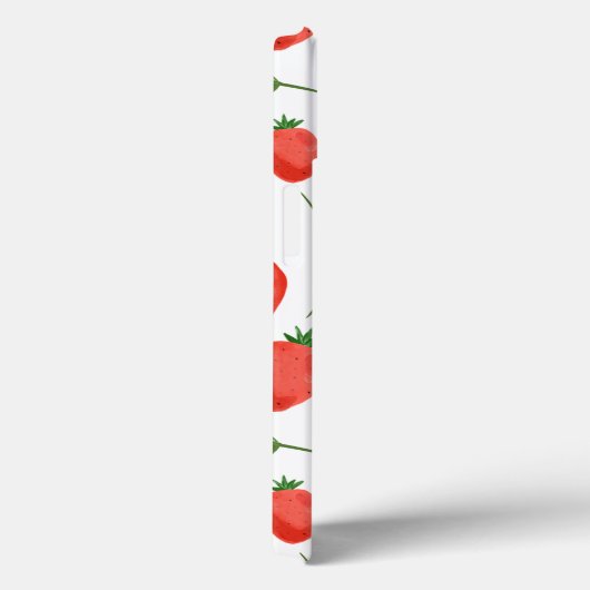 Fresh Strawberry Leaf Pattern iPhone Case (Rückseite / Rechts)
