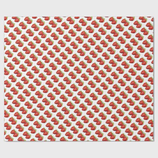 Fresh Strawberry Pattern Geschenkpapier (Flach)