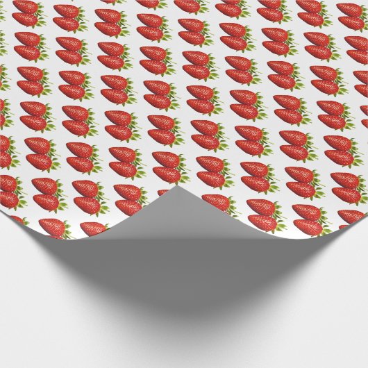 Fresh Strawberry Pattern Geschenkpapier (Ecke)