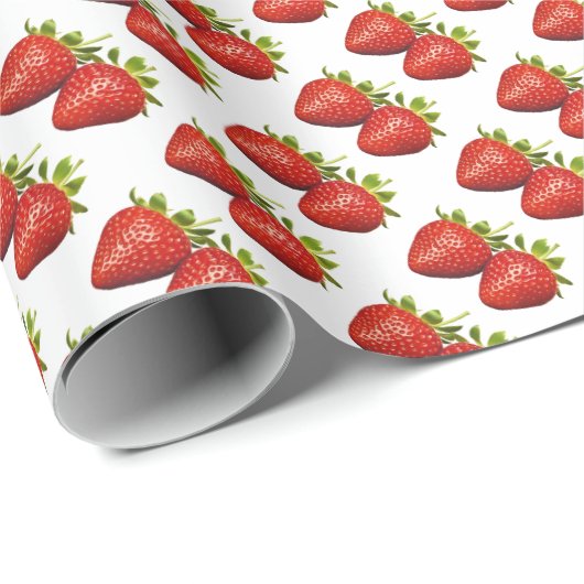 Fresh Strawberry Pattern Geschenkpapier (Rolleneckpunkt)