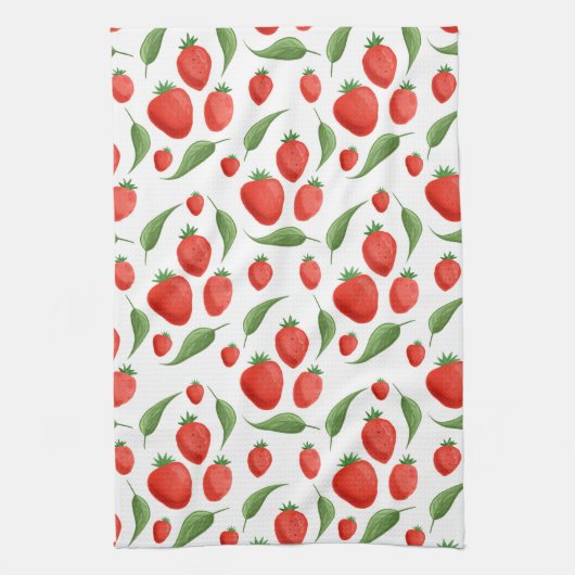 Fresh Strawberry Pattern Kitchen Towel Geschirrtuch (Vertikal)