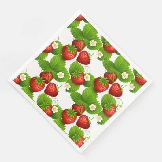 Fresh Strawberry Serviette (Ecke)