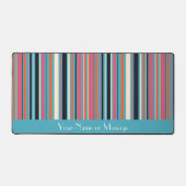 Fresh Stripe Pattern Personalized Schreibtischunterlage (Vorderseite)