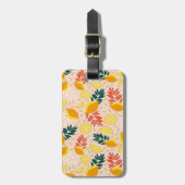 Fresh Summer Gold Lemon Frucht Gepäckanhänger (Vorderseite vertikal)