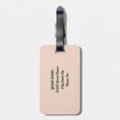 Fresh Summer Gold Lemon Frucht Gepäckanhänger (Rückseite vertikal)