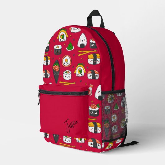 Fresh Sushi Bedruckter Rucksack (Rückseitige Ecke Rechts)