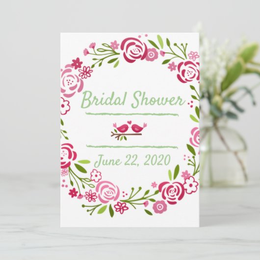 Fresh & Sweet Bridal Dusche Einladung (Stehend Vorderseite)