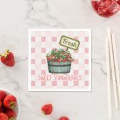Fresh Sweet Strawberries Paper Napkins Serviette (Beispiel)
