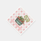 Fresh Sweet Strawberries Paper Napkins Serviette (Ecke)