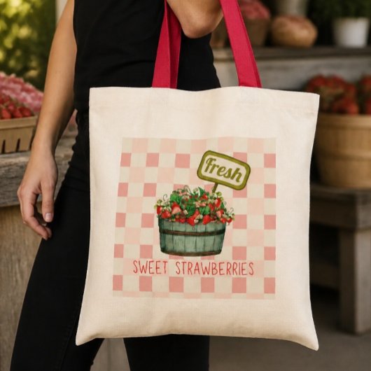 Fresh Sweet Strawberries Tasche