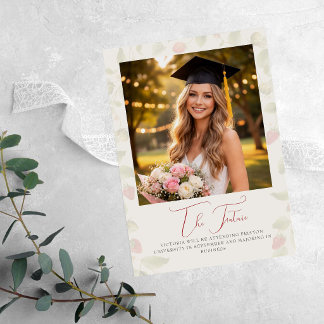 Fresh Sweet Strawberry Graduation Announcement Einladung