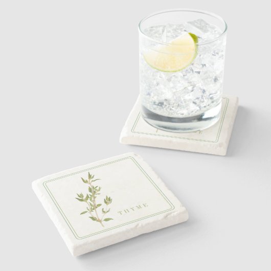 FRESH THYME Marble Stone Untersetzer (Seitenansicht)