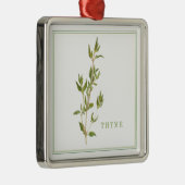 FRESH THYME Premium Square Ornament Aus Metall (Rechts)